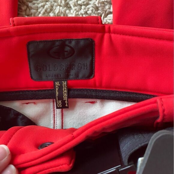 Goldbergh Pippa Ski Pants Waterproof Red Flame Black NWT 4 - Picture 3 of 5
